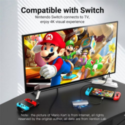Концентратор Vention USB3.1 Type-C -- HDMI/VGA/USB 3.0/PD 100W Hub 4-in-1 (TOAHB)