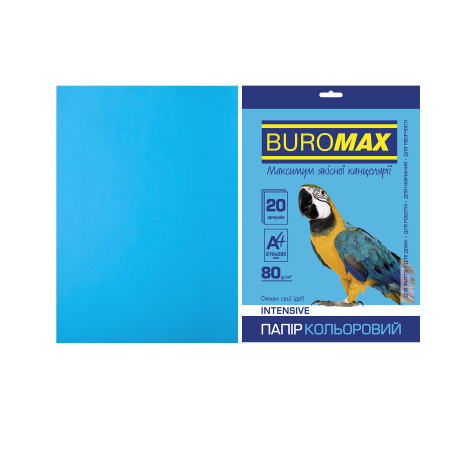 Папір Buromax А4, 80g, INTENSIVE blue, 20sh (BM.2721320-30)