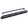 Патч-панель 19" 24xRJ-45 UTP Cat.6, 1U, with organizer Kingda (KD-PP07-UTP-C6-24P)