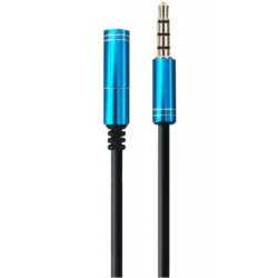 Кабель мультимедійний 3.5mm M to 3.5mm F 1.0m (4pin) Maxxter (A-3434-1m)