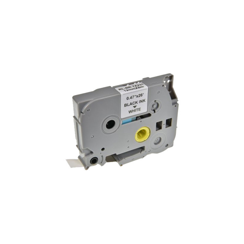 Стрічка для принтера етикеток UKRMARK RL-B-T231P-BK/WT, аналог TZE231. 12 мм х 8 м (900242)