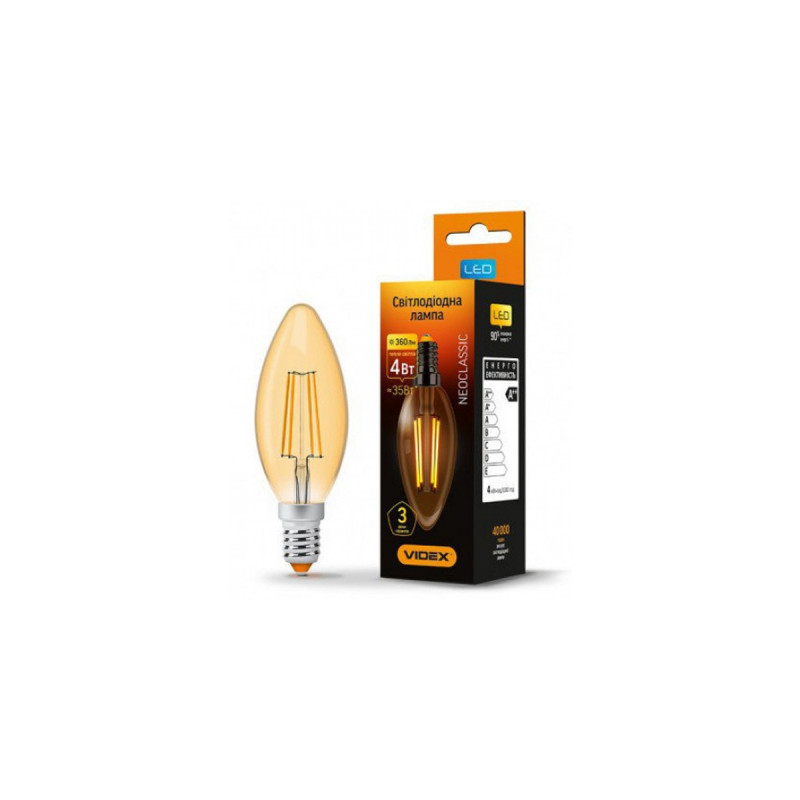Лампочка TITANUM Filament C37 4W E14 2200K бронза (TLFC3704142A)