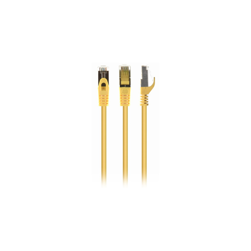 Патч-корд 0.5м S/FTP Cat 6A CU LSZH yellow Cablexpert (PP6A-LSZHCU-Y-0.5M)