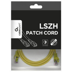 Патч-корд 0.5м S/FTP Cat 6A CU LSZH yellow Cablexpert (PP6A-LSZHCU-Y-0.5M)