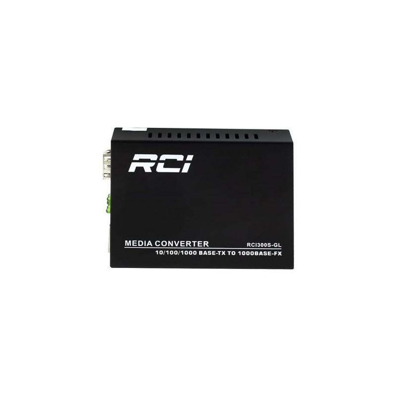 Медіаконвертер RCI 1G, SFP slot, RJ45, standart size metal case (RCI300S-GL)