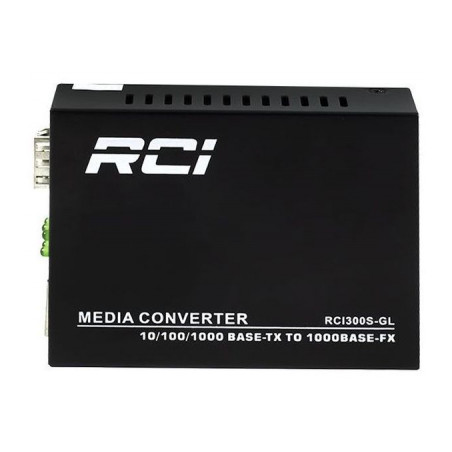 Медіаконвертер RCI 1G, SFP slot, RJ45, standart size metal case (RCI300S-GL)