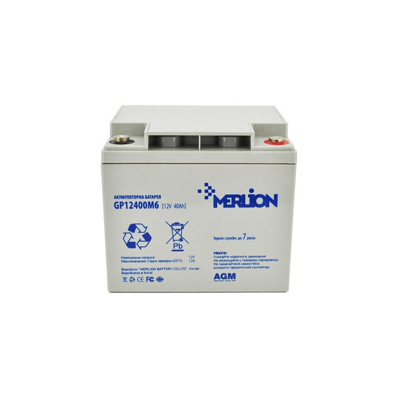 Батарея до ДБЖ Merlion 12V-40Ah (GP12400M6)