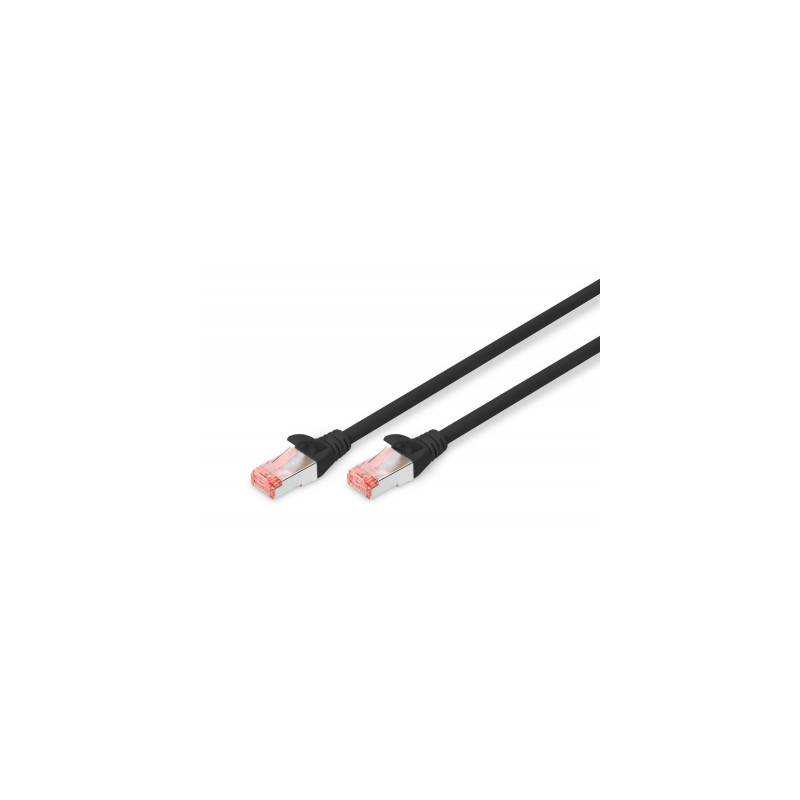 Патч-корд 0.5м, CAT 6 S-FTP, AWG 27/7, LSZH, black Digitus (DK-1644-005/BL)