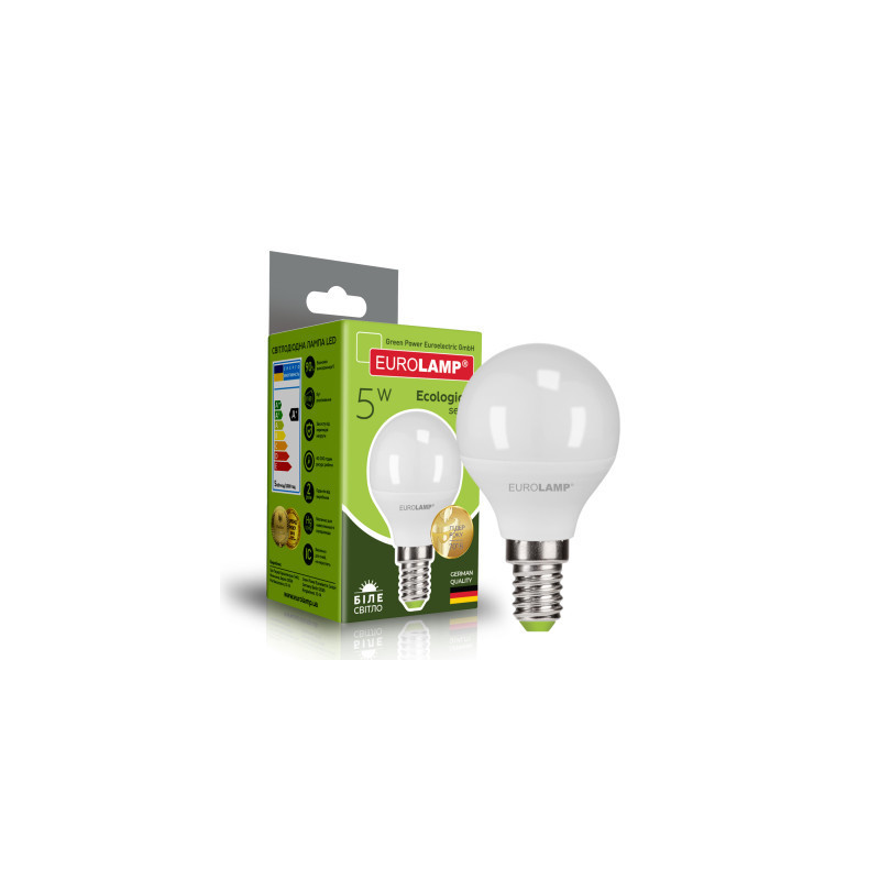 Лампочка Eurolamp LED G45 5W E14 4000K 220V (LED-G45-05144(P))