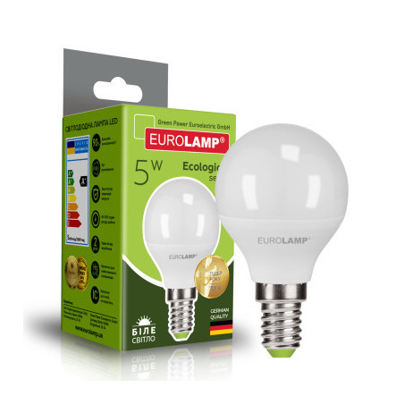 Лампочка Eurolamp LED G45 5W E14 4000K 220V (LED-G45-05144(P))