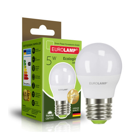 Лампочка Eurolamp LED G45 5W E27 3000K 220V (LED-G45-05273(P))
