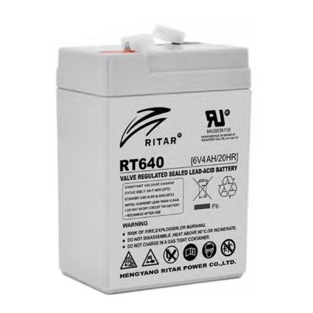 Батарея до ДБЖ Ritar AGM RT645, 6V-4Ah (RT640)