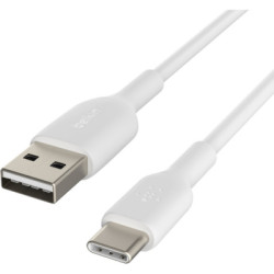 Дата кабель USB 2.0 AM to USB-C 1.0m PVC white Belkin (CAB001BT1MWH)