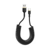 Дата кабель USB 2.0 AM to USB-C 1.0m spiral black ColorWay (CW-CBUC051-BK)