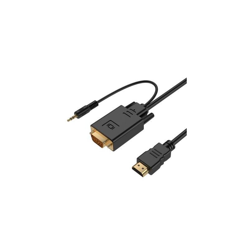 Перехідник HDMI to VGA Cablexpert (A-HDMI-VGA-03-6)
