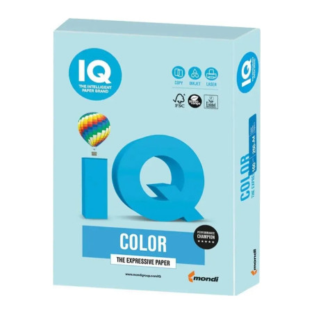 Папір Mondi IQ color А4 pastel, 80g 500sheets, Blue (MB30/A4/80/IQ)
