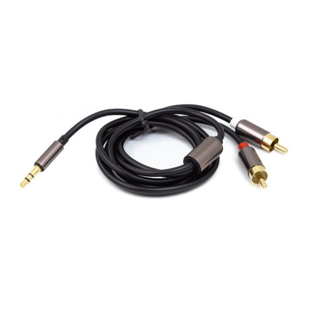 Кабель мультимедійний 3.5mm M to 2xRCA 1.0m PowerPlant (CA912834)