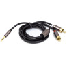 Кабель мультимедійний 3.5mm M to 2xRCA 1.0m PowerPlant (CA912834)