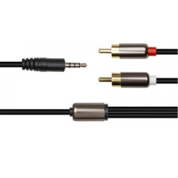Кабель мультимедійний 3.5mm M to 2xRCA 1.0m PowerPlant (CA912834)