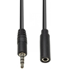 Кабель мультимедійний 3.5mm M to 3.5mm F 1.0m (4pin) PowerPlant (CA912841)