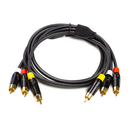 Кабель мультимедійний 3xRCA M to 3xRCA M 1.5m PowerPlant (CA911745)