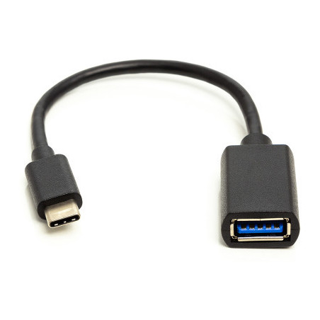 Дата кабель OTG USB 2.0 AF to USB-C 0.1m PowerPlant (CA911837)