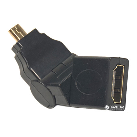 Перехідник HDMI AF to micro HDMI AM, 360 degree PowerPlant (CA910618)