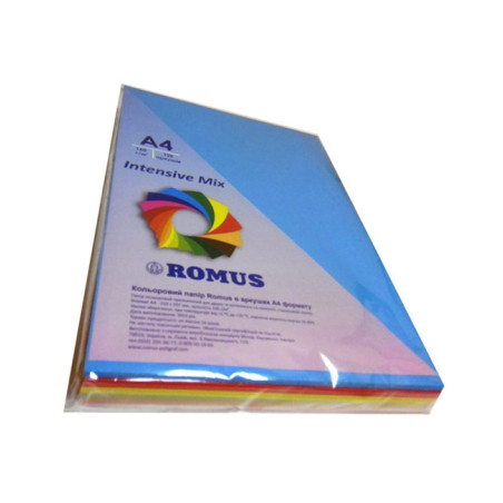 Папір Romus A4 160 г/м2 125sh, 5colors, Mix Intens (R50928)