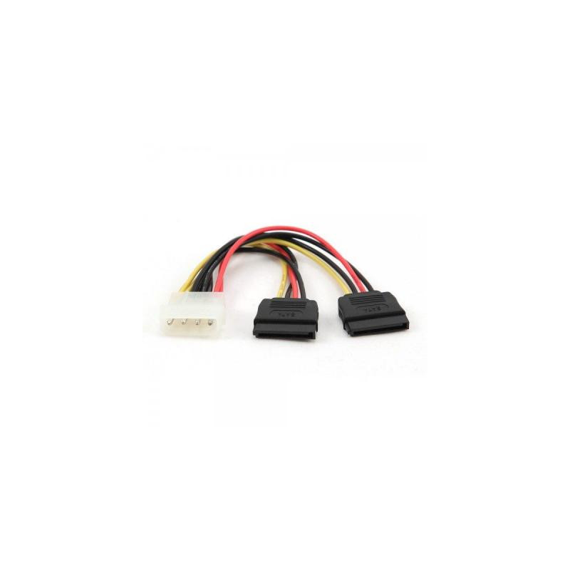 Кабель живлення Molex to 2xSATA power 0.3m Cablexpert (CC-SATA-PSY-0.3M)
