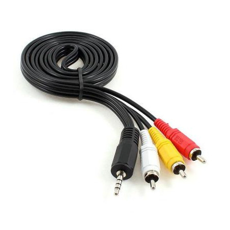 Кабель мультимедійний 3.5mm M to 3xRCA M 2.0m (4pin) AV Cablexpert (CCA-4P2R-2M)