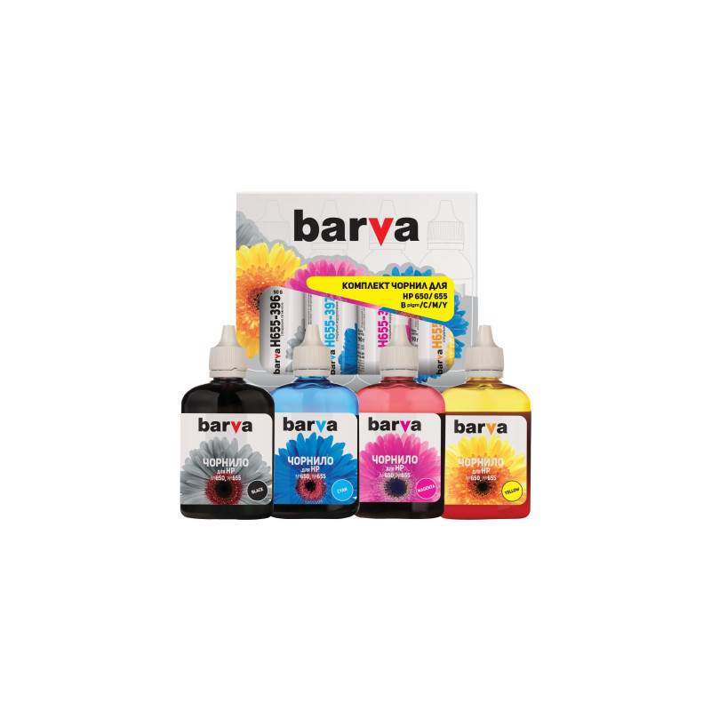 Чорнило Barva HP 655/178/650, 4x90 г BK/C/M/Y (H655-090-MP)