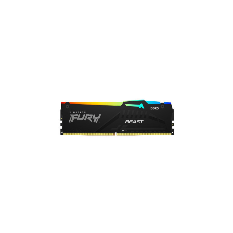 Модуль пам'яті для комп'ютера DDR5 16GB 5600 MHz FURY Beast RGB Kingston Fury (ex.HyperX) (KF556C40BBA-16)