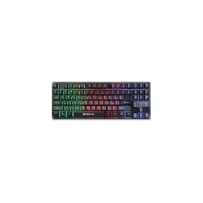 Клавіатура REAL-EL 8710 Gaming TKL Backlit Black (EL123100030)