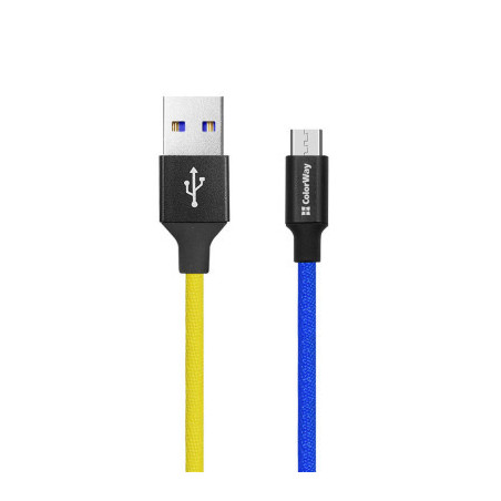Дата кабель USB 2.0 AM to Micro 5P 1.0m National ColorWay (CW-CBUM052-BLY)