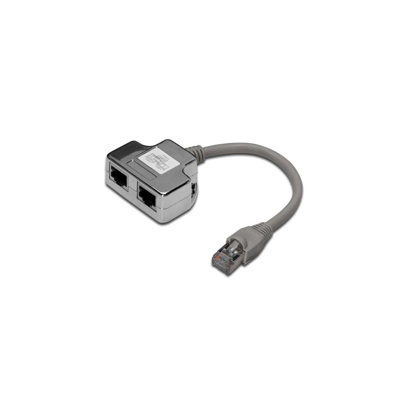 Розгалужувач Digitus витой пары, STP, cat.5e, 1x2RJ-45 (DN-93904)