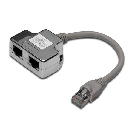 Розгалужувач Digitus витой пары, STP, cat.5e, 1x2RJ-45 (DN-93904)