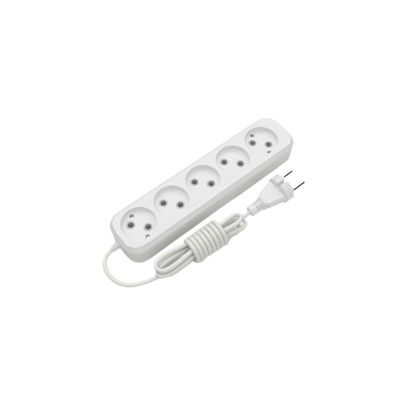 Мережевий подовжувач Electrum C-ES-1816 3.0m 5 роз, white (C-ES-1816)