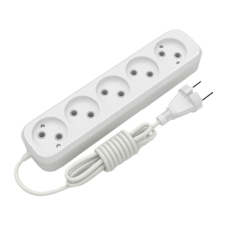 Мережевий подовжувач Electrum C-ES-1816 3.0m 5 роз, white (C-ES-1816)