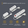 Мережевий подовжувач Electrum C-ES-1816 3.0m 5 роз, white (C-ES-1816)