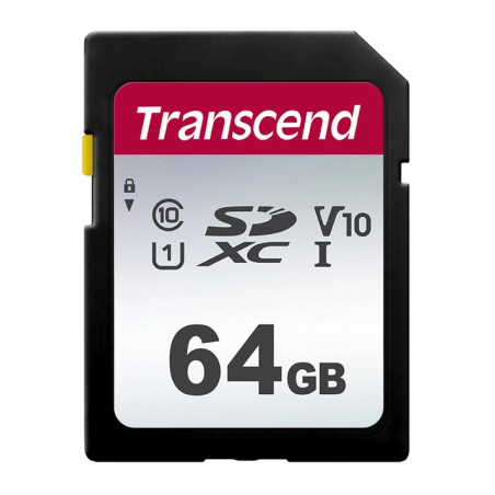 Карта пам'яті Transcend 64GB SDXC class 10 UHS-I U1 V10 (TS64GSDC300S)