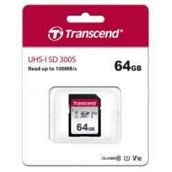 Карта пам'яті Transcend 64GB SDXC class 10 UHS-I U1 V10 (TS64GSDC300S)