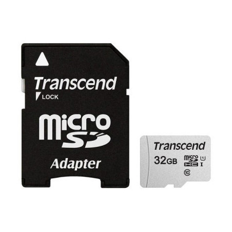 Карта пам'яті Transcend 32GB microSDHC class 10 UHS-I U1 (TS32GUSD300S-A)