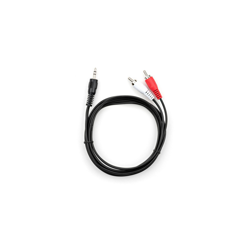 Кабель мультимедійний 3.5mm M to 2xRCA M 1.5m Vinga (VCPDCJ35MRCA21.5BK)