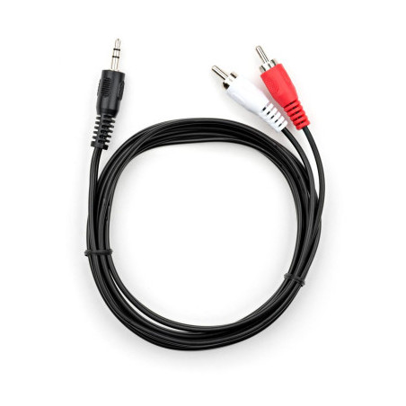 Кабель мультимедійний 3.5mm M to 2xRCA M 1.5m Vinga (VCPDCJ35MRCA21.5BK)