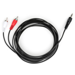 Кабель мультимедійний 3.5mm M to 2xRCA M 3.0m Vinga (VCPDCJ35MRCA23BK)