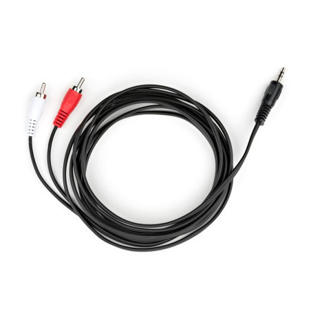 Кабель мультимедійний 3.5mm M to 2xRCA M 3.0m Vinga (VCPDCJ35MRCA23BK)