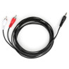 Кабель мультимедійний 3.5mm M to 2xRCA M 3.0m Vinga (VCPDCJ35MRCA23BK)