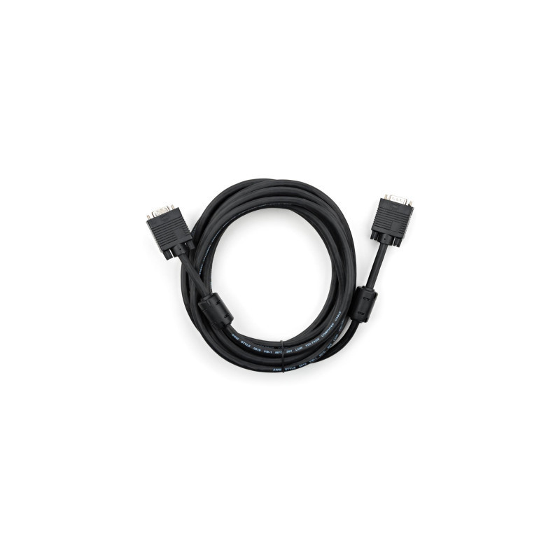 Кабель мультимедійний VGA M to VGA M 5.0m Vinga (VCPDCVGAMM5MBK)