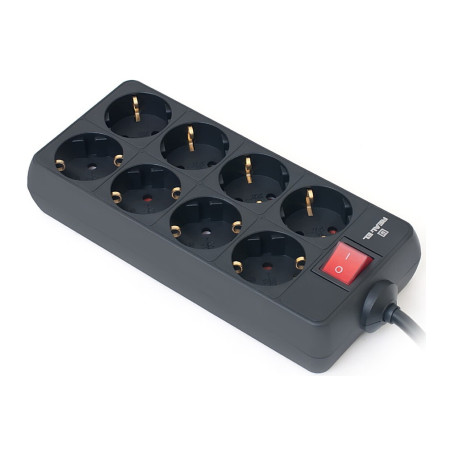 Мережевий фільтр живлення REAL-EL RS-8 Protect 5m, black (EL122300024)