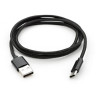 Дата кабель USB 2.0 AM to USB-C 1.0m nylon black Vinga (VCPDCTCNB1BK)